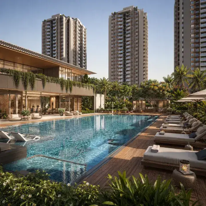 Prestige Forest Edge resort-style swimming pool and deck